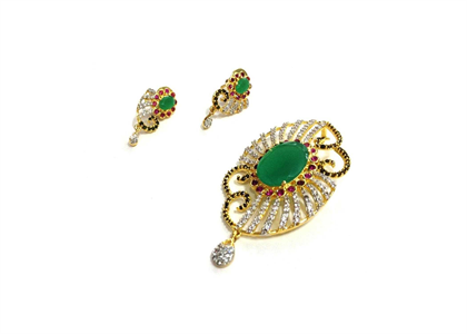 Gold Plated | CZ Studded Pendant Sets
